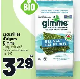 Metro CROUSTILLES D'ALGUES GIMME | GIMME SEAWEED SNACKS offer