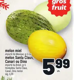 Metro MELON MIEL |HONEYDEW, SANTA CLAUS, CANARI, DINO MELON offer