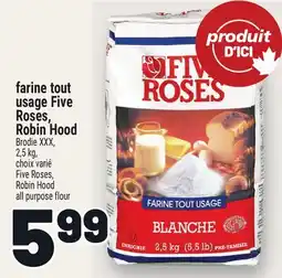 Metro FARINE TOUT USAGE FIVE ROSES, ROBIN HOOD | FIVE ROSES, ROBIN HOOD ALL PURPOSE FLOUR offer