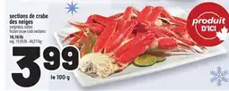 Metro SECTIONS DE CRABE DES NEIGES | FROZEN SNOW CRAB SECTIONS offer
