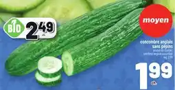 Metro CONCOMBRE ANGLAIS SANS PÉPINS | SEEDLESS ENGLISH CUCUMBER offer