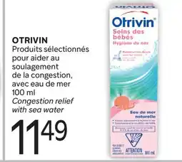 Brunet OTRIVIN Produits sélectionnés pour aider au soulagement de la congestion, avec eau de mer offer