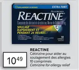 Brunet REACTINE Cétirizine pour aider au soulagement des allergies offer