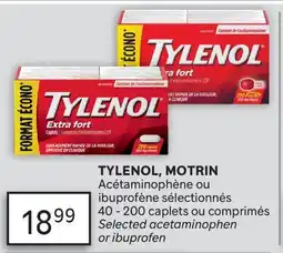 Brunet TYLENOL, MOTRIN Acétaminophène ou ibuprofène sélectionnés offer