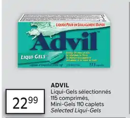 Brunet ADVIL Liqui-Gels sélectionnés 115comprimés, Mini-Gels 110 caplets offer