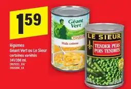 Maxi LÉGUMES GÉANT VERT OU LE SIEUR, 341/398 ML offer