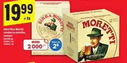 Maxi bière Birra Moretti canettes ou bouteilles, consigne, 12x330 mL offer