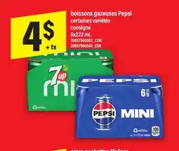 Maxi BOISSONS GAZEUSES PEPSI, 6x222 mL offer
