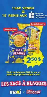 Maxi PLEIN DE BLAGUES SUR LE SAC ET PLEIN DE POPCORN DANS LE SAC offer