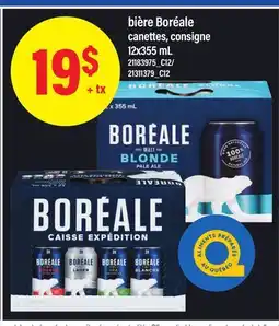 Maxi bière Boréale canettes, consigne, 12x355 mL offer