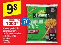 Maxi POMMES DE TERRE LES FERMES CAVENDISH, 1-2,25 kg offer