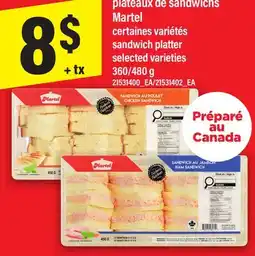 Maxi plateaux de sandwichs Martel | sandwich platter, 360/480 g offer