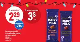 Maxi BARRES DE CHOCOLAT CADBURY FORMAT FAMILIAL CADBURY, 90-100 g offer