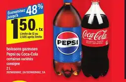 Maxi boissons gazeuses Pepsi ou Coca-Cola, 2 L offer