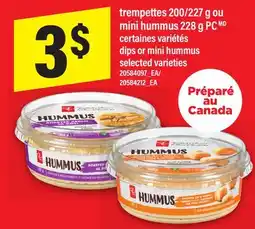 Maxi TREMPETTES 200/227 G OU MINI HUMMUS 228 G PC offer