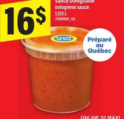 Maxi SAUCE BOLOGNAISE BOLOGNESE SAUCE, 1,5 L offer