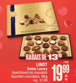 Jean Coutu LINDT Swiss Luxury Assorted chocolates offer