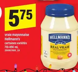 Maxi vraie mayonnaise Hellmann's, 710-890 mL offer