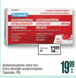 Jean Coutu PERSONNELLE Extra strength acetaminophen offer