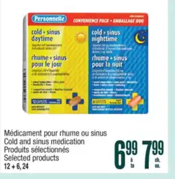 Jean Coutu PERSONNELLE Cold and sinus medication Selected products offer