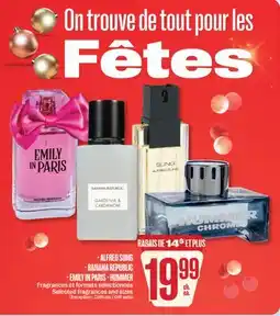 Jean Coutu ALFRED SUNG, BANANA REPUBLIC, EMILY IN PARIS, HUMMER Selected fragrances and sizes offer