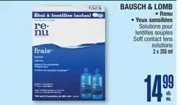 Jean Coutu BAUSCH & LOMB Renu, Yeux sensibles Soft contact lens solutions offer