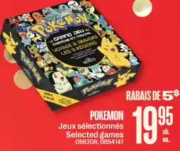 Jean Coutu POKEMON Selected games offer