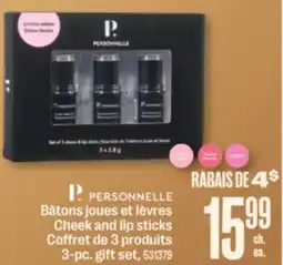 Jean Coutu PERSONNELLE Cheek and lip sticks offer