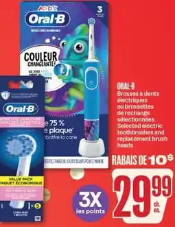 Jean Coutu ORAL-B Selected electric toothbrushes and replacement brush heads offer