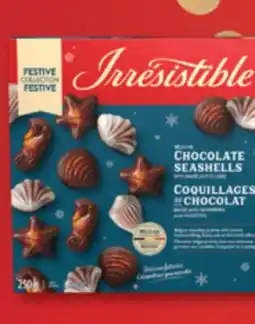 Jean Coutu IRRESISTIBLE Belgian chocolate seashells offer