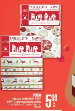 Jean Coutu DOMAY PEVA Christmas tablecloths offer