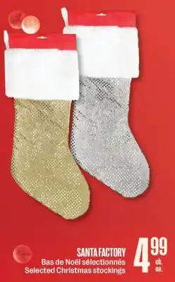 Jean Coutu SANTA FACTORY Selected Christmas stockings offer