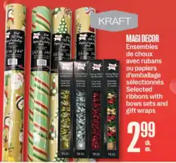 Jean Coutu MAGI DECOR Selected ribbons with bows sets and gift wraps offer