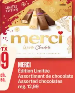 Jean Coutu MERCI Édition Limitée Assorted chocolates offer