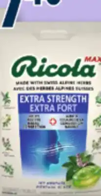 Familiprix Ricola nasal congestion relief lozenges - Icy Menthol Extra Strength offer