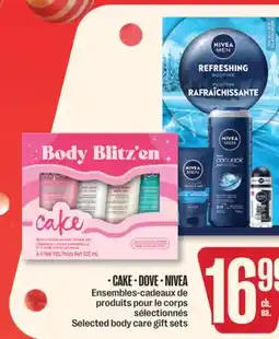 Jean Coutu CAKE, DOVE, NIVEA Selected body care gift sets offer