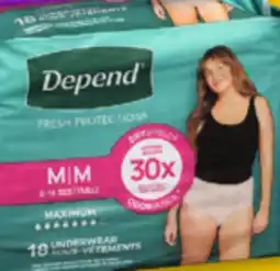 Familiprix DEPEND Selected products and sizes offer