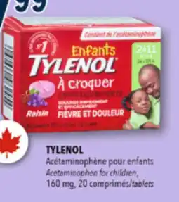 Familiprix TYLENOL Acetaminophen for children, 160 mg, 20 tablets offer