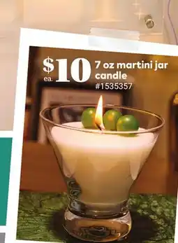 Giant Tiger 7 oz martini jar candle offer