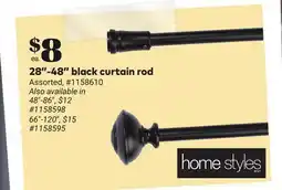 Giant Tiger Home Styles Black curtain rod offer