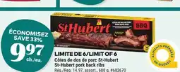 Giant Tiger Côtes de dos de porc St-Hubert offer