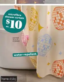 Giant Tiger HomeStyles Microfibre shower curtain offer