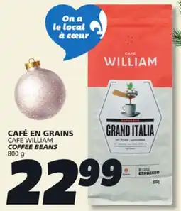 IGA CAFE WILLIAM COFFEE BEANS offer