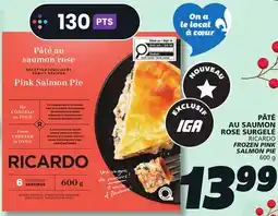IGA RICARDO FROZEN PINK SALMON PIE offer