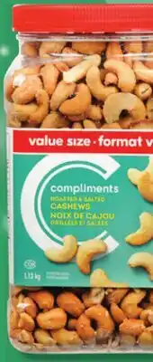 IGA COMPLIMENTS DELUXE MIXED NUTS OR CASHEWS offer