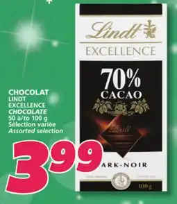 IGA LINDT EXCELLENCE CHOCOLATE offer