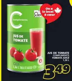 IGA COMPLIMENTS TOMATO JUICE offer