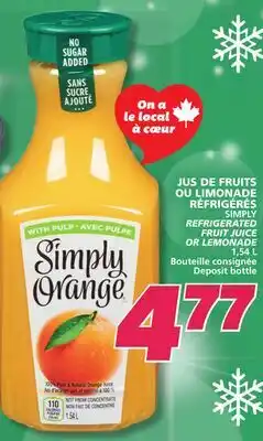 IGA SIMPLY REFRIGERATED FRUIT JUICE OR LEMONADE offer