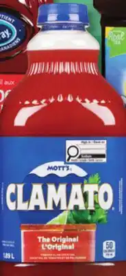IGA CLAMATO FRUIT, VEGETABLE OR TOMATO CLAM COCKTAIL OR ICED TEA offer