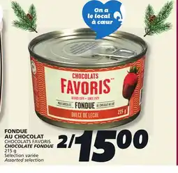 IGA CHOCOLATS FAVORIS CHOCOLATE FONDUE offer